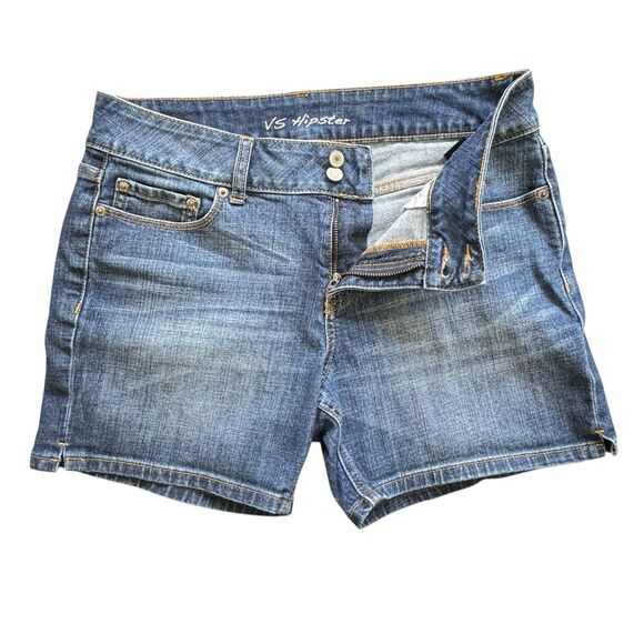 Victoria's  Secret VS Hipster Denim Jean Shorts Size 8 Mid Rise Boat Brunch Sexy - Picture 12 of 14